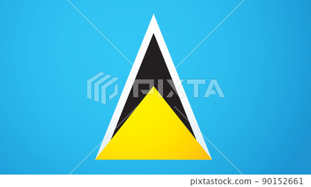 Flag of Saint Lucia. Vector drawing icon Flag of Saint Lucia. Vector drawing icon 90152661