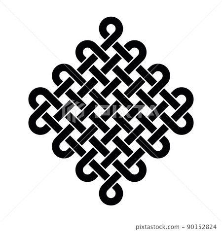 Endless knot - black vector symbol Endless knot - black vector symbol 90152824