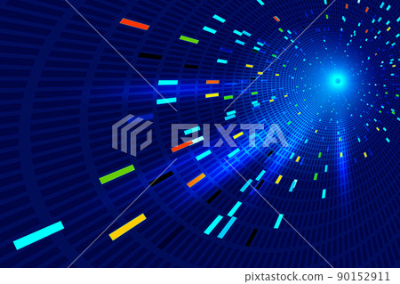 發光線條運動軌迹透視空間抽象背景 90152911
