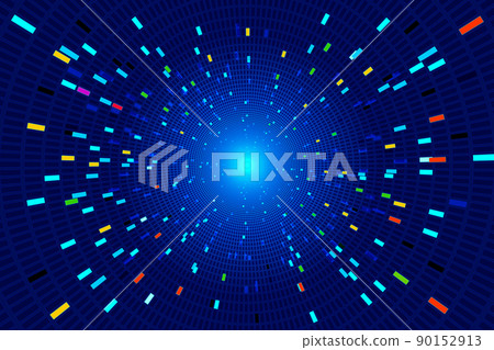 發光線條運動軌迹透視空間抽象背景 發光線條運動軌迹透視空間抽象背景 90152913