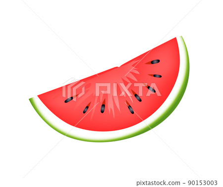 Fresh Juicy Watermelon Slice Isolated Illustration 90153003