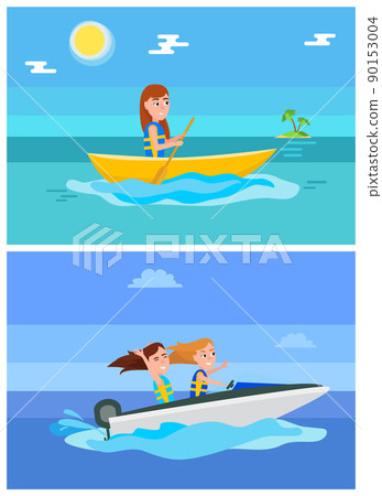 Summer Hobby and Sport Set Vector Illustration Summer Hobby and Sport Set Vector Illustration 90153004