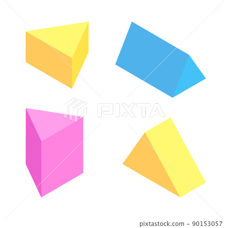 Triangular Prisms Collection, Colorful Figures Set Triangular Prisms Collection, Colorful Figures Set 90153057