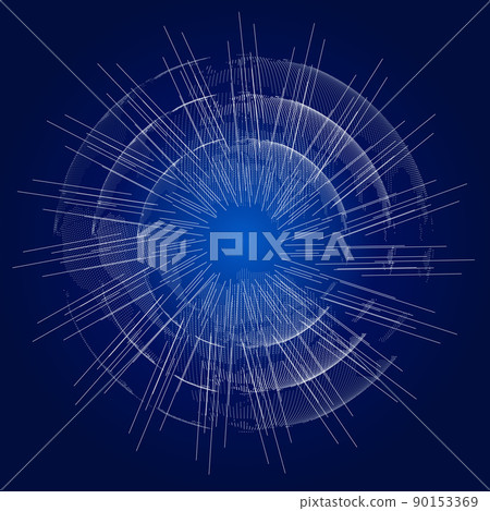 Radiation line, map line connection structure, world map, world network technology, globalization, internationalization, scientific technology concept 90153369