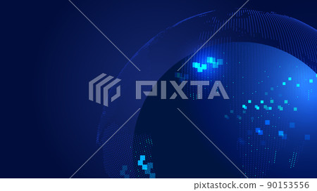 Data of the world, globalization, internationalization, mutual network technology, big data technology concept. 90153556