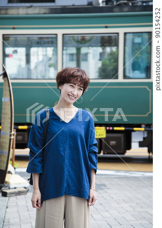 Women travel Short trip walk walk alone Women travel Short trip walk walk alone 90154252