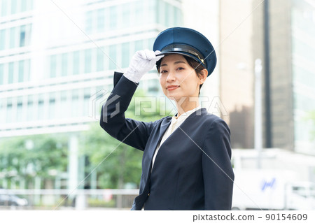笑臉女司機(司機、出租車、公交車) 笑臉女司機(司機、出租車、公交車) 90154609