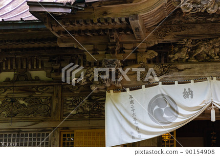 EOS R6. Towada Aomori, wooden decoration of a shrine. .. EOS R6. Towada Aomori, wooden decoration of a shrine. .. 90154908