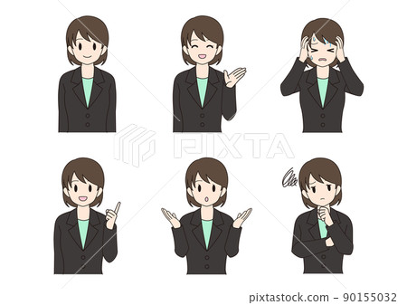 一套穿西裝的年輕女商人 一套穿西裝的年輕女商人 90155032