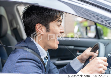 Car businessman driving accident Car businessman driving accident 90155087