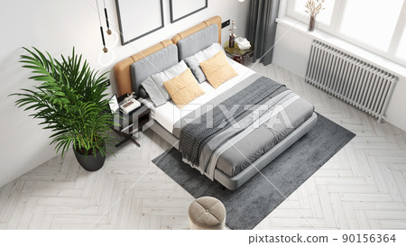 Mock-up frame in home interior background, 3d render Mock-up frame in home interior background, 3d render 90156364