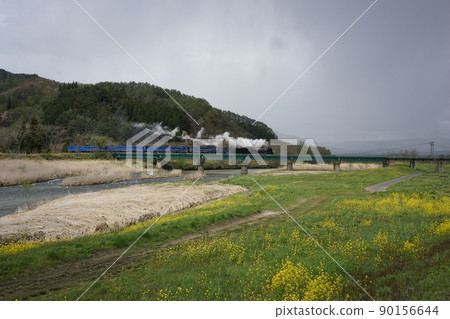 SL Ginga across the Tono Sarugaishi River Bridge 90156644