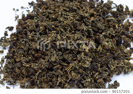 Dried Jiaogulan on white background. 90157201