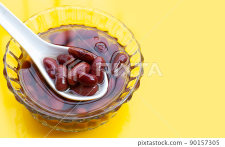 Sweet boiled red beans, Delicious dessert 90157305