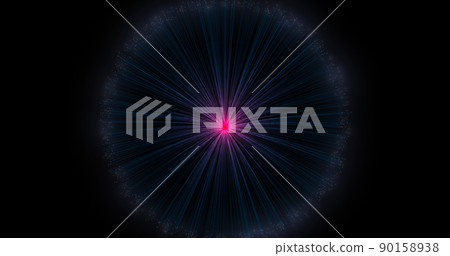 Abstract magical luminous rays. 3D render 90158938