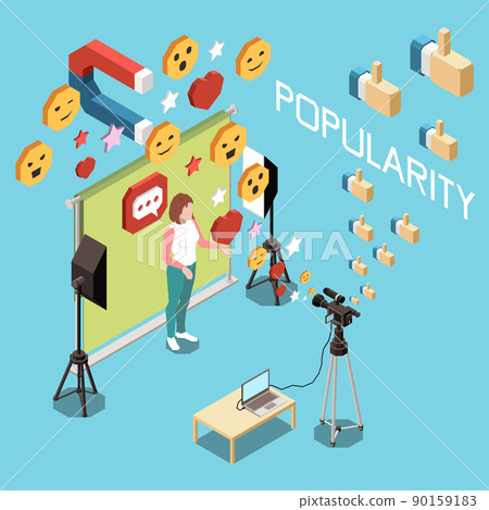 Isometric Influencer Concept Isometric Influencer Concept 90159183