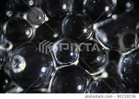 Silica gel for moisture control, absorbent particles under a light microscope, magnification 40 times Silica gel for moisture control, absorbent particles under a light microscope, magnification 40 times 90159236