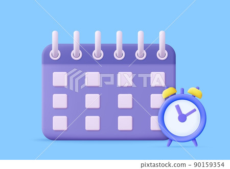 3d Calendar icon 3d Calendar icon 90159354