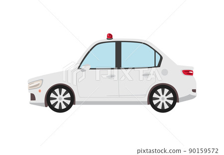 Masked police car seen from the side Masked police car seen from the side 90159572