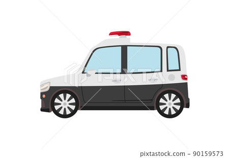 Light car type police patrol car seen from the side Light car type police patrol car seen from the side 90159573