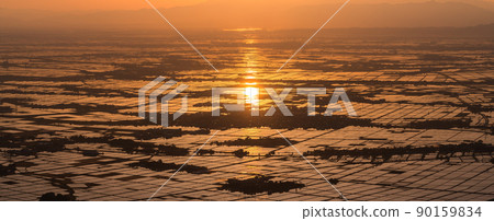 《Niigata Prefecture》 Echigo Plain at dawn 《Niigata Prefecture》 Echigo Plain at dawn 90159834
