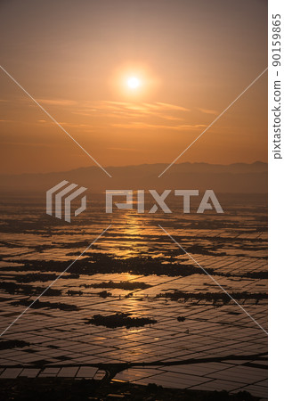 《Niigata Prefecture》 Echigo Plain at dawn 《Niigata Prefecture》 Echigo Plain at dawn 90159865