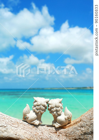 沖繩的蔚藍海洋和濕婆 90160833