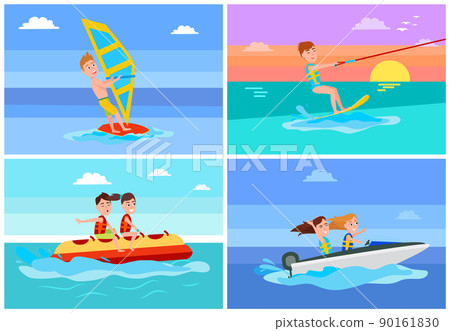 Summertime Activities Set Vector Illustration 90161830