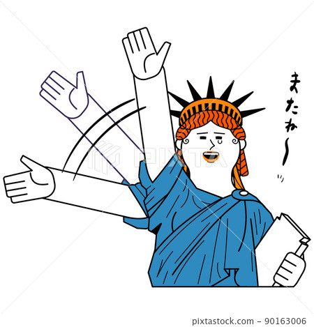 Statue of Liberty waving 90163006