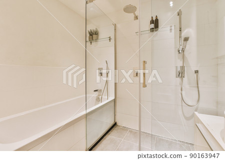 Interior design of beautiful and elegant bathroom 90163947