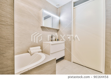 Interior design of beautiful and elegant bathroom 90164458