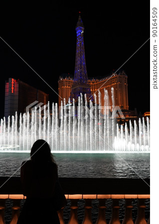 Las Vegas, Nevada Nightscape and fountain Las Vegas, Nevada Nightscape and fountain 90164509