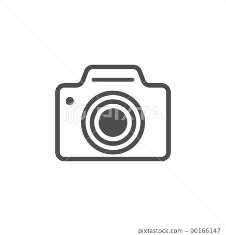 Camera icon logo flat design illustration template 90166147