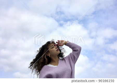 Sky and women Sky and women 90166150