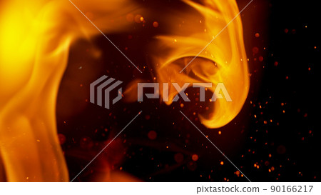 Fire abstract background with flames and copyspace. 90166217