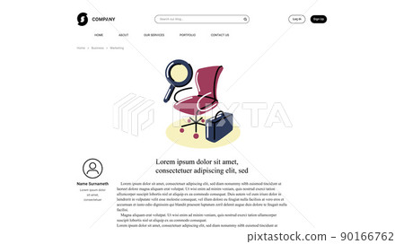 Vector vacancy in bold line style . Editable illustration 90166762