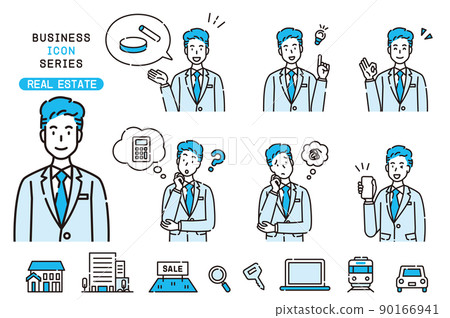 房地產出租物業業務圖標集 90166941