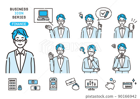 Business icon set 90166942
