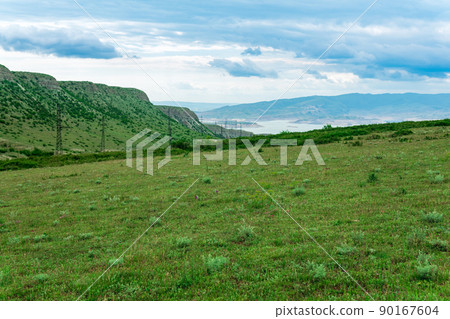 mountain landscape in the vicinity of the reservoir of the Chirkey hydroelectric power station in Dagestan mountain landscape in the vicinity of the reservoir of the Chirkey hydroelectric power station in Dagestan 90167604
