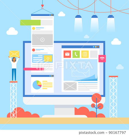 Abstract Application UI deployment Colorful Card Abstract Application UI deployment Colorful Card 90167797