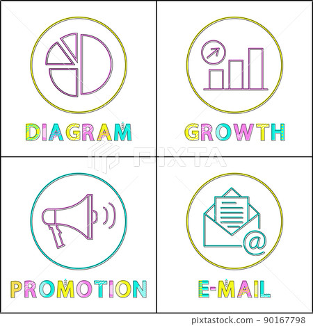 Digital Round Linear Icons Templates for Web Site Digital Round Linear Icons Templates for Web Site 90167798