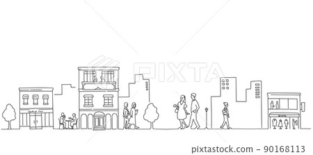 Urban cityscape background material downtown 90168113