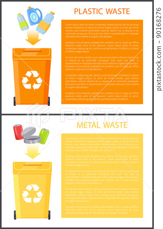 Plastic and Metal Waste Set Vector Illustration Plastic and Metal Waste Set Vector Illustration 90168276