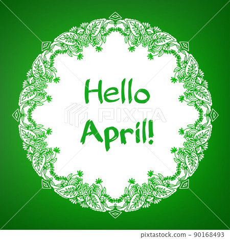 Hello april greeting card Hello april greeting card 90168493