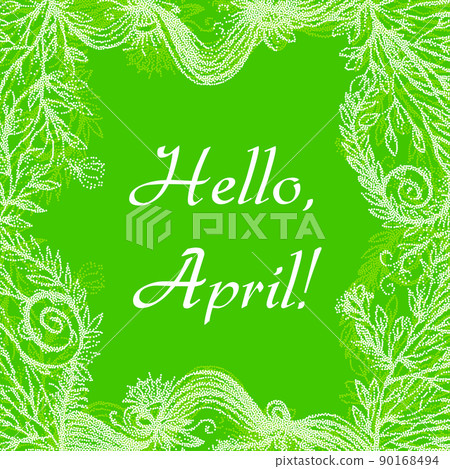 Hello April card 90168494
