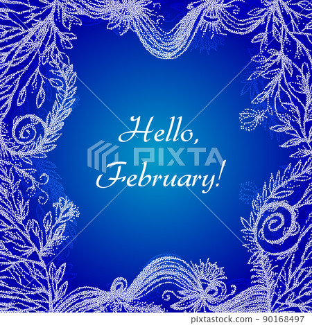 Hello February card Hello February card 90168497