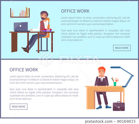 Office Work Posters Dreaming Males Sitting at Work Office Work Posters Dreaming Males Sitting at Work 90169015
