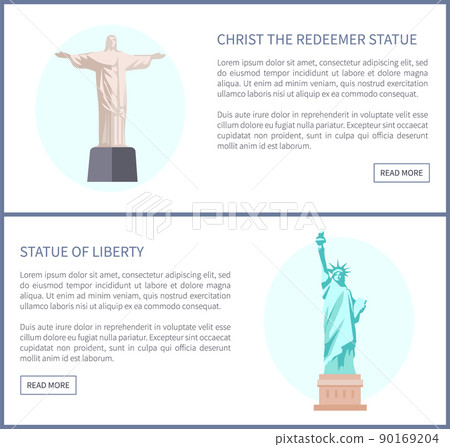 Christ the Redeemer Statue Vector Illustration 90169204