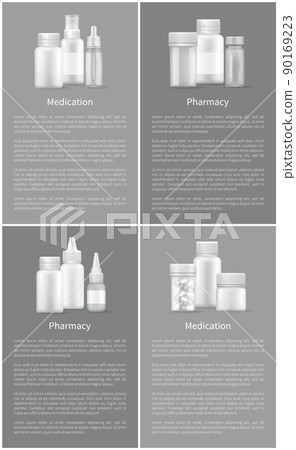 Pharmacy and Medication Set Web Posters Containers Pharmacy and Medication Set Web Posters Containers 90169223