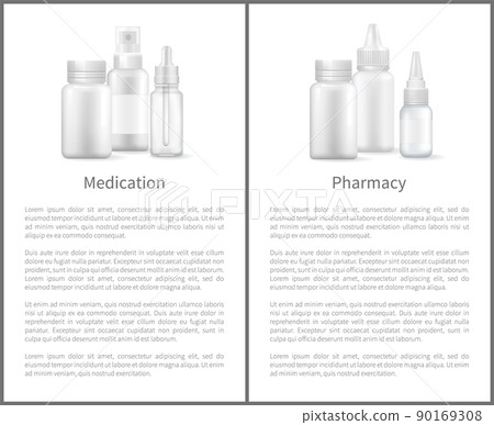 Medication Pharmacy Poster Nasal Spray and Bottles 90169308